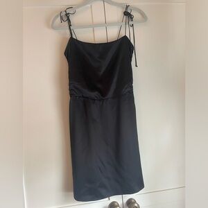 Reformation black silk dress